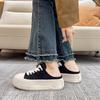 Medias Pantuflas con Punta de Pedrería Estilo Nuevo para Mujer, Zapatos de Lona con Plataforma Estilo Verano Nuevo Sandalias Casuales de Suela Gruesa para Usar al Aire Libre