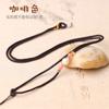 Cordón de shell fino con colgante de cristal de cera de abeja collar de perlas de imitación cuerda para atar diy cordón para colgar colgante de jade al por mayor