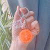 Simulación fruta rodaja de limón llavero colgante verano hielo kiwi bolsa llavero colgante joyería creativa