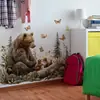 Pegatinas de Pared de Animales de Cuento de Hadas Temática del Bosque Hs4593E para Decoración de Paredes de Aula de Jardín de Infancia, Pegatinas Removibles de Bosque de Caricaturas