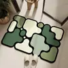 Tapete absorvente para piso de banheiro, tapete macio de terra de diatomáceas, tapete antiderrapante para porta de entrada, tapete de secagem rápida para cozinha e banheiro, tapete de borracha para banheiro