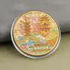 Monedas conmemorativas de ciudades, recuerdos turísticos, monedas coloridas en relieve con paisajes arquitectónicos de Beijing, Shanghái y Nanjing, monedas conmemorativas coleccionables