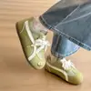 Estilo Coreano 2026 Nuevo Verano Otoño Casual Versátil Cómodo Suela Suave Zapatillas de Lona Mujer Super Bonitas Kiwi Zapatillas de Entrenamiento Alemán
