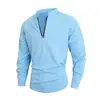 Comercio Exterior Transfronterizo Europeo y Americano Deseo Primavera y Otoño Casual Raya Vertical Elástico Multicolor Media Cremallera Cuello Alto Manga Larga Ropa para Hombre