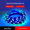 Fita LED Neon de Placa Aberta Colorida 5050 com RGB Autoadesiva 12V24V, Dimerizável, Alto Brilho, Super Brilhante