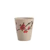 Juego de tazas de té de gres vintage con flores y pájaros, juego de té de cerámica, taza de maestro, taza de degustación de té, taza de invitado, traje de regalo compañero festivo