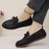 Mocasines de Tallas Grandes Transfronterizos Artículo Caliente de Estación Independiente Nuevo Estilo Primavera/Otoño 2026 Mocasines Planos de un Paso con Lazo