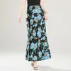 Falda Floral de Moda y Elegante Versátil para Mujer, Verano 2026 Nuevo Elástico Cintura Alta Elegante Falda de Cola de Pez Estampada Tendencia