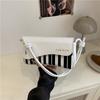 Bolso de Mano para Mujer 2025 Nueva Moda Color Contrastante Estampado Bolsa Cuadrada Pequeña Dulce Juvenil Elegante Bolso Cruzado con Notas de Piano