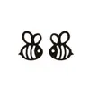 Nuevos Pendientes de Acero Inoxidable con Diseño de Animales de Dibujos Animados Búho Abeja Serpiente de Cuatro Colores Simple y de Moda INS