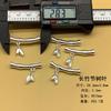 Nuevo Pie Plata 999 Plata Esterlina Accesorios Wufu Bambú Curva Pulsera Trenzada diy Joyería Cuerda de Mano 3D Plata Dura Cruzada