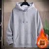 Suéter com Capuz de Algodão para Homens e Adolescentes Novo Casual Estudante Outono e Inverno com Forro de Lã Espessado Pulôver Hoodie Casaco para Casal