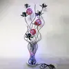 Lámpara de jarrón de metal hecha a mano con alambre de aluminio personalizable, lámpara de mesa decorativa, adornos hechos a mano, productos de decoración para el hogar de la fábrica de origen