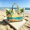 Sitio Independiente Temu Bolso de Mano de Nuevo Estilo Transfronterizo Impermeable PVC+Lona Portátil para Viajes Diarios Bolso de Hombro Bolso Tote