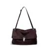 Otoño/Invierno 2026 Bolso de Hombro Retro Clásico Transfronterizo Estilo Coreano Bolso Cruzado Simple Versátil Gran Capacidad Bolso de Cuero Genuino
