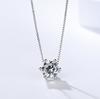 Collar Damila de plata esterlina s925 con circonita de seis garras, colgante de diamante sencillo, cadena para clavícula, joyería popular al por mayor