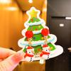Nuevos clips para orejas de Navidad para niños, lindo diseño de reno y alce, aretes versátiles para niñas sin perforaciones, aretes de dibujos animados.