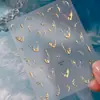 Yitu Pegatinas para Uñas Francesas Plateadas con Patrón de Hormiga Estilo Simple Pegatinas de Decoración con Líneas Irregulares Yt6842