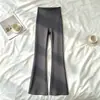 Pantalones de Campana Elásticos de Talle Alto Reductores de Grasa para Tallas Grandes MM Ropa de Abrigo para Mujer Otoño Pantalones Negros Sueltos Pantalones de Control de Abdomen