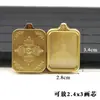 Mini Caja de Pintura de Concha Thangka Pequeña de Aleación Puede Sostener Lienzo Pintura Núcleo Accesorios Cuadrado Colgante Thangka Caja de Concha