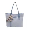 Bolsas tote estilosas estilo coreano, atacado, grande capacidade, casuais, versáteis, com design sofisticado e minimalista, adequadas para mulheres, podem ser carregadas sob o braço ou como bolsa de ombro.