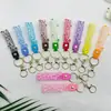 Acessórios de Chaveiro Populares de Couro Sintético de Silicone Transparente Chaveiro de Presente de Feriado Pingente Preenchido com Óleo Pulseira