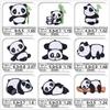 Junle Pegatina de Tela Bordada Parche de Cabeza de Animal de Dibujos Animados Parche Parche Sello de Pecho Accesorios para Ropa Pegatina Decorativa Gato y Perro Borde de Pegar Sello Bordado
