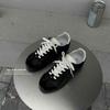 Zapatillas de Entrenamiento Estilo Ballet de Cuero Genuino para Mujer, Nuevo Modelo 2026, Tenis Deportivos Casuales Retro Negros, Zapatos Planos Versátiles para Mujer