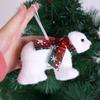 Enfeites de Urso Branco de Natal Pingentes de Decoração para Árvore de Natal Suprimentos para Decoração de Natal Urso Branco de Espuma Enfeites de Mesa