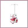 Máquina de ponto overlock de três fios, mini máquina de costura elétrica de quatro fios doméstica, come grosso, máquina de overlock portátil manual pequena para casa