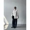 Abrigo corto de doble cara de lana de cachemir y merino de alta gama C*S mismo estilo cuello alto suelto de un solo botón chaqueta mujer otoño