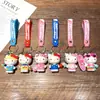 Novo Chaveiro Cartoon Esportivo Gato Kt Pingente de Mochila Carro Hello Kitty Pequeno Presente Máquina de Garra Presente Venda por Atacado