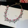 Set de Collar y Aretes de Flor de Pedrería Perla Retro Europeo y Americano Lujo Ligero Gama Alta Exquisito Accesorios de Trabajo Pesado Versátil