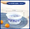 Tigelas de arroz descartáveis espessas de porcelana azul e branca e pauzinhos para Ano Novo Chinês, hot pot, reuniões de mudança de casa, tigelas de sopa redondas de plástico
