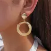 Pendientes Redondos Empalmados de Resina Retro Originales Europeos y Americanos, Pendientes Simples de Alta Gama Transfronterizos, Accesorios para Orejas de Moda de Nicho