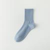 Calcetines de Media Caña para Hombre para Primavera y Otoño, Algodón Puro, Antibacterianos, Resistentes al Olor, Absorbentes del Sudor, Delgados, Calcetines Largos para Hombre Blancos y Negros para Otoño