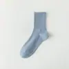 Calcetines de media pantorrilla para hombre, Primavera y Otoño, Algodón Puro, Antibacterianos, Resistentes al Olor, Absorbentes del Sudor, Estilo Delgado, Calcetines Largos de Primavera y Otoño, Negro y Blanco, Calcetines Largos para Hombre