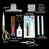 Kit de materiales para manualidades herramientas para hacer palillos para el pelo Patrimonio Cultural Inmaterial tablero para torcer seda alambre de cobre recocido hilo de seda sin deshilachar De Zhu