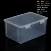 Caixa de armazenamento plástica com compartimentos fixos, caixa com fecho integrado, caixa de joias, diamante brilhante, DIY manual, caixa de acabamento de mesa com tampa flip