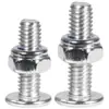 Tornillos de Cabeza Hexagonal Delgada de Acero Inoxidable 304 Juego de Tuercas Antiaflojamiento Tornillos de Cabeza Plana Cabeza Grande Plana M3M4M5M8