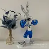 Enfeite Coelho Boxeador - Decoração de Luxo de Alta Qualidade para Chá de Casa Nova, Inauguração de Negócios, Showroom de Hotel - Item Decorativo Eletrodepositado em Resina Atacado