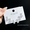 SLBABY exquisitos aretes pequeños con incrustaciones de diamantes, tres pares, aguja de plata s925, elegantes, simples, aretes múltiples