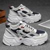 Zapatos de Papá Zapatos de Hombre Otoño Nuevo Zapatos de Malla Transpirable Zapatos Deportivos Casuales Versátiles de Moda para Hombre con Suela Gruesa que Aumentan la Altura