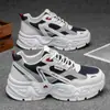 Zapatos de Papá para Hombre Otoño Nuevos Zapatos de Malla Transpirable Zapatillas Casuales Versátiles de Moda con Suela Gruesa que Aumentan la Altura