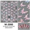 Las Nuevas Pegatinas de Mariposa Luz de Concha de Xiaohongshu Se Pierden Colaboración Estilo Japonés Alas de Mariposa Pegatinas Románticas de Mariposa para Uñas