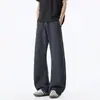 Calça comprida pantalona, estilo clean, barra curva, estampa de cobra moderna, estilo americano, calça casual respirável de verão masculina