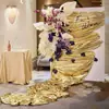 Tela elástica de plata brillante, tela de plata metálica para bodas, tela metálica dorada, tela decorativa para bodas, tela decorativa dorada y plateada, tela brillante para fondos