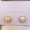 Nuevos Aretes de Perlas Naturales de Agua Dulce para Mujer, Aretes Retro de Pequeño Aroma, Aretes Modernos y Versátiles, Joyería al por Mayor Lista para Usar