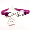 Moda transfronteriza de Amazon pulsera de cuerda de terciopelo de garra de perro de 8 palabras amorosa pulsera hecha a mano venta directa de fábrica al por mayor