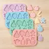 Molde de silicone para biscoitos de chocolate com sino de Natal de 8 peças - molde de silicone para biscoitos, forma de gelo, molde para bolo de gelatina